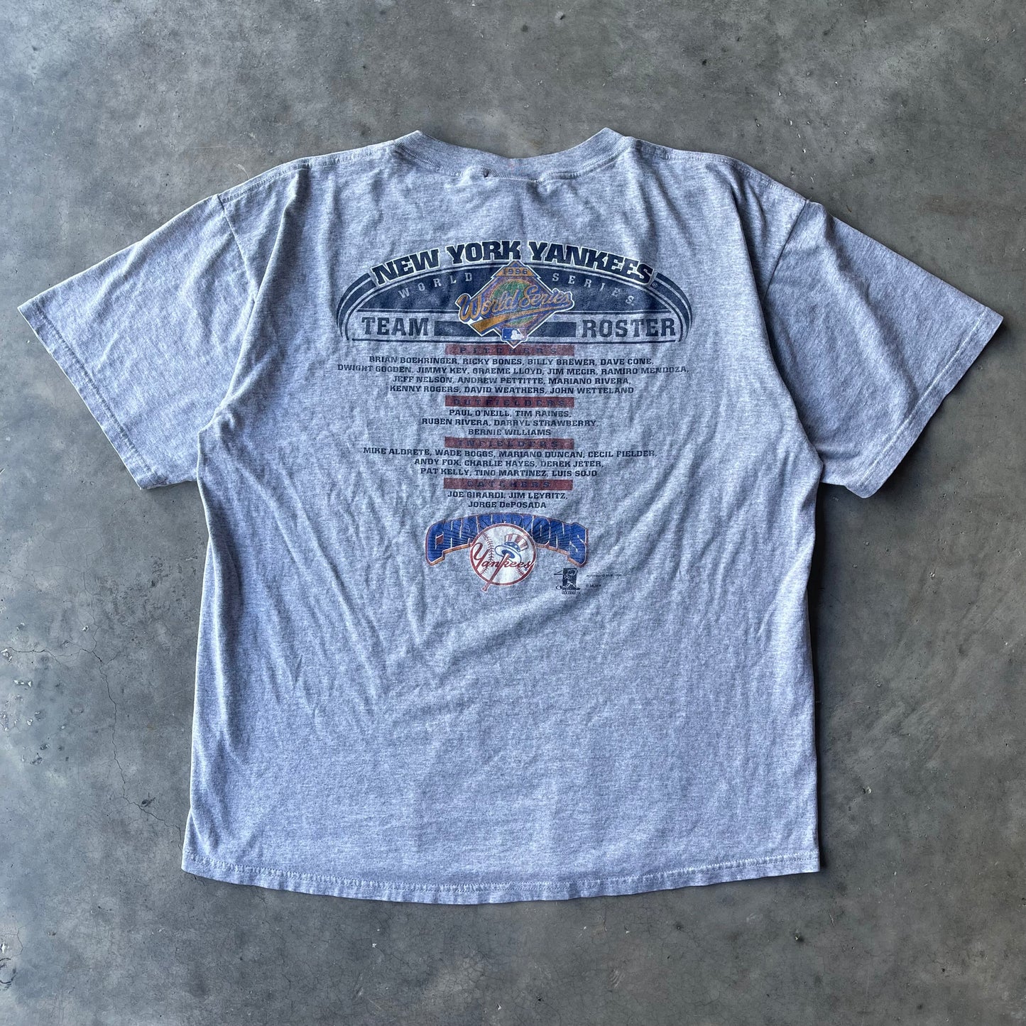 (XL) '96 New York Yankees Team Roster World Series Champions Tee