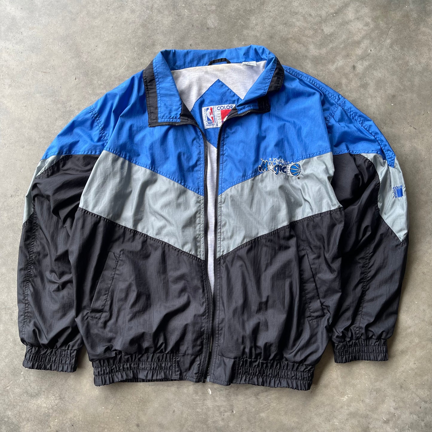(2XL) 90s Orlando Magic Embroidered Windbreaker