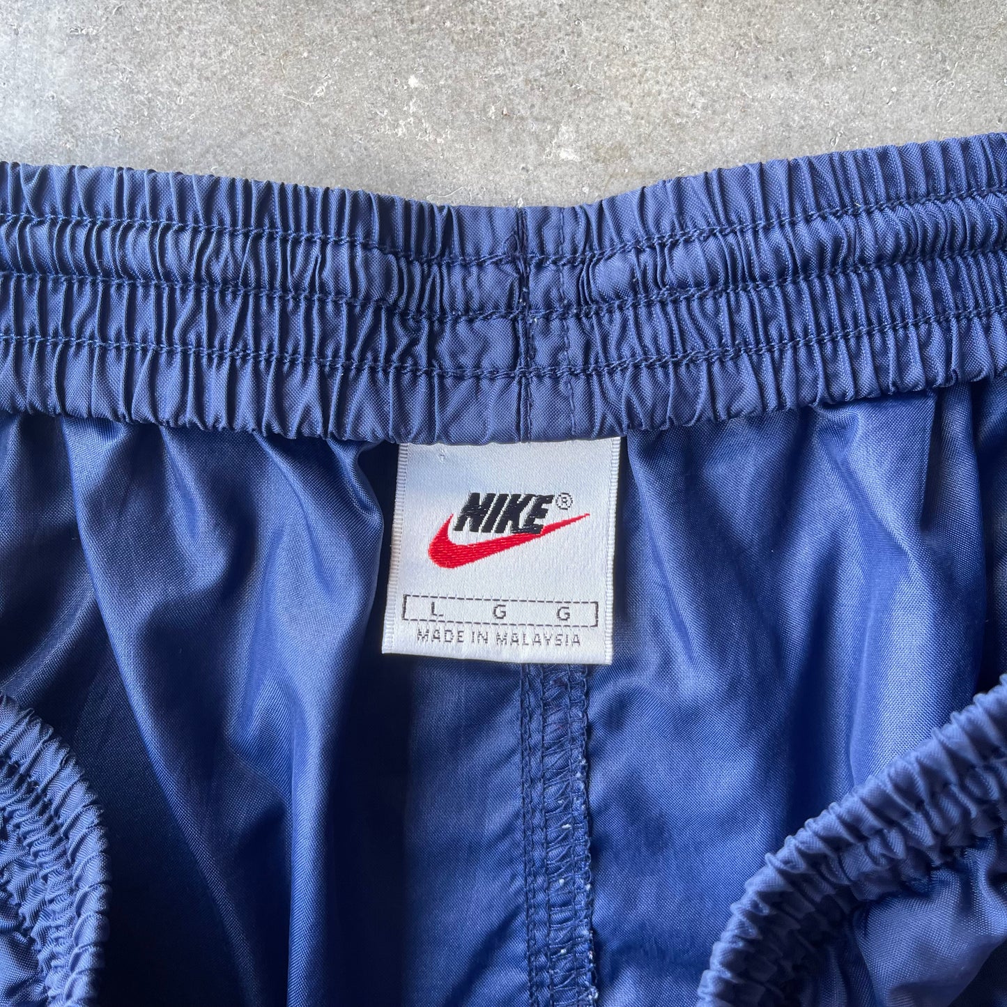 (L) 90s Nike Navy Blue Track Pants