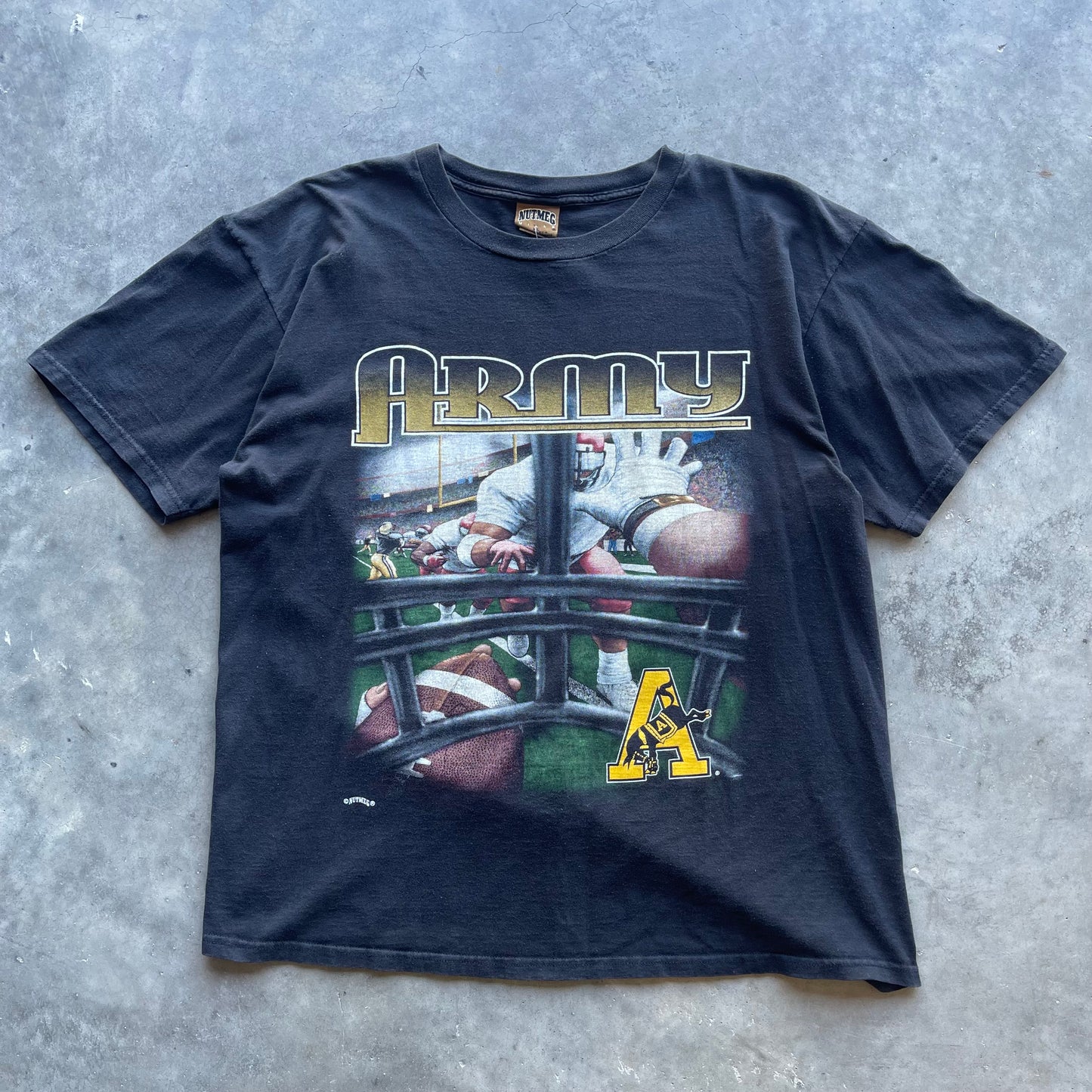 (XL) Vintage Army Football Player POV Nutmeg Tee