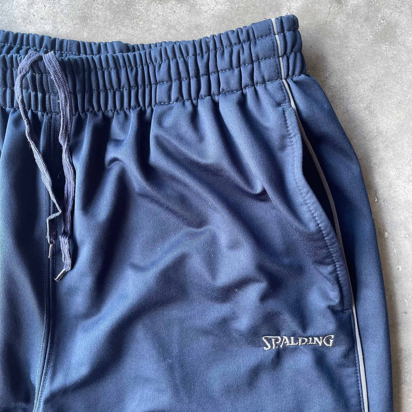 (L) 00s Spalding Navy Blue Track Pants