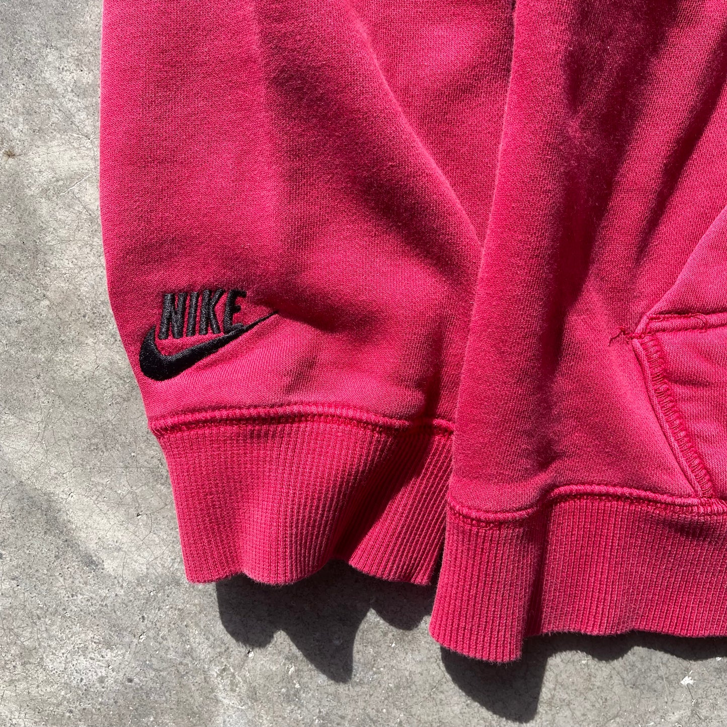 (XL) Y2K Nike Embroidered Red Hoodie