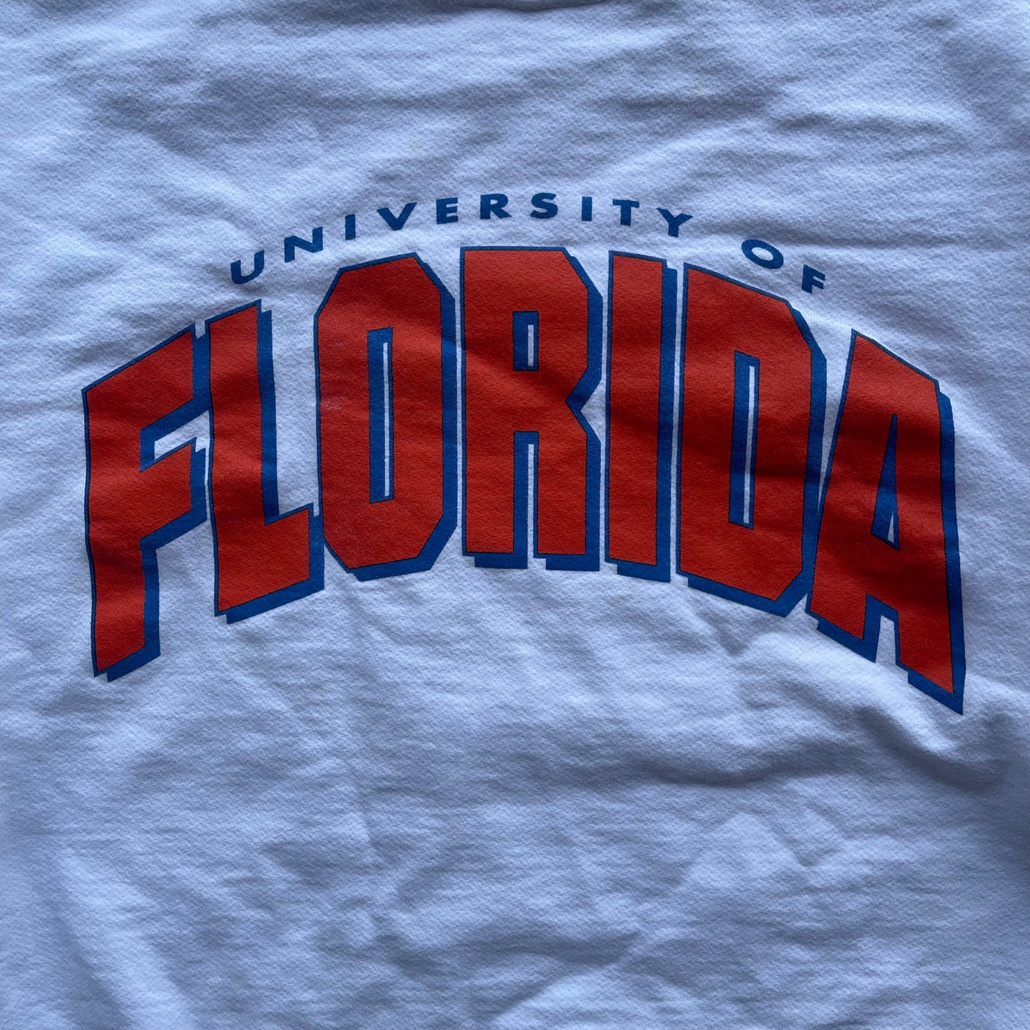 (L/XL) 90s University of Florida Gators Spellout Cropped Fit Crewneck