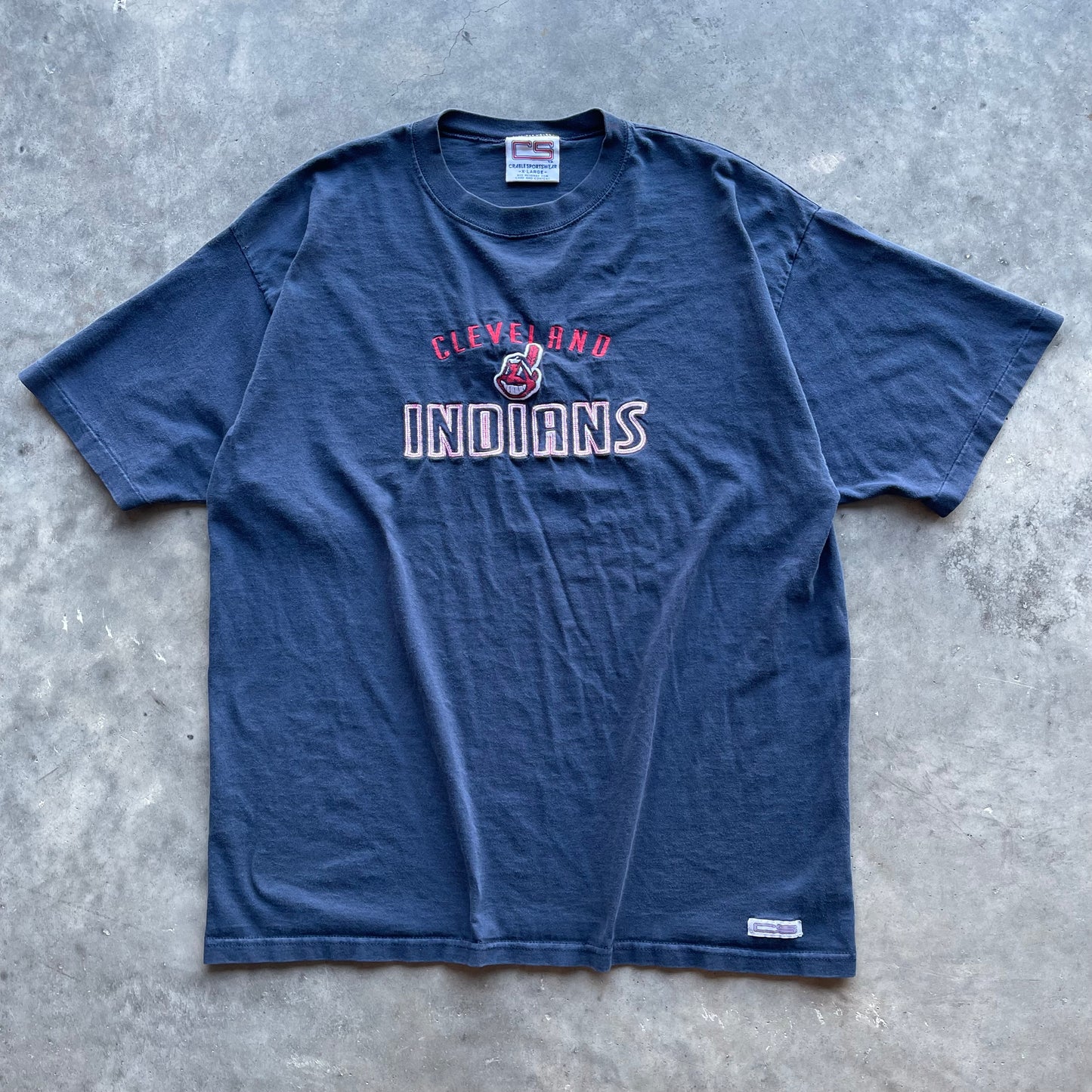 (XL) 90s Cleveland Indians Embroidered Tee