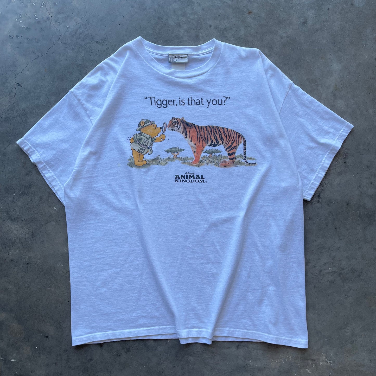 (L) Vintage Animal Kingdom Disney Winnie the Pooh "Tigger, is that you?" Tee