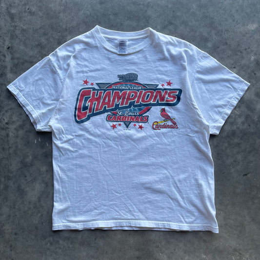 (L) '04 St. Louis Cardinals World Series Champions Cropped Fit Tee