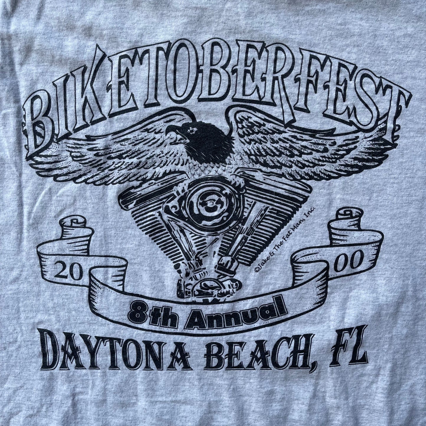 (XL) ‘00 Bike Week Biketoberfest Chrome Skeleton Graphic Tee