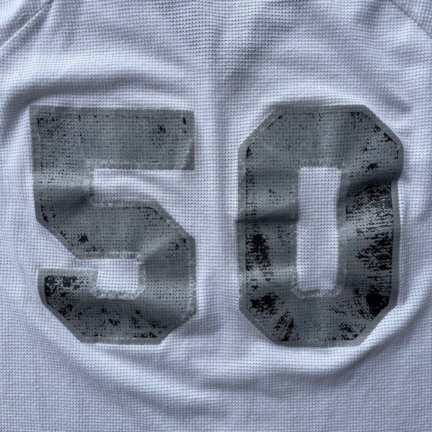 (L/XL) 90s Oakland Raiders Cropped Fit Football Jersey