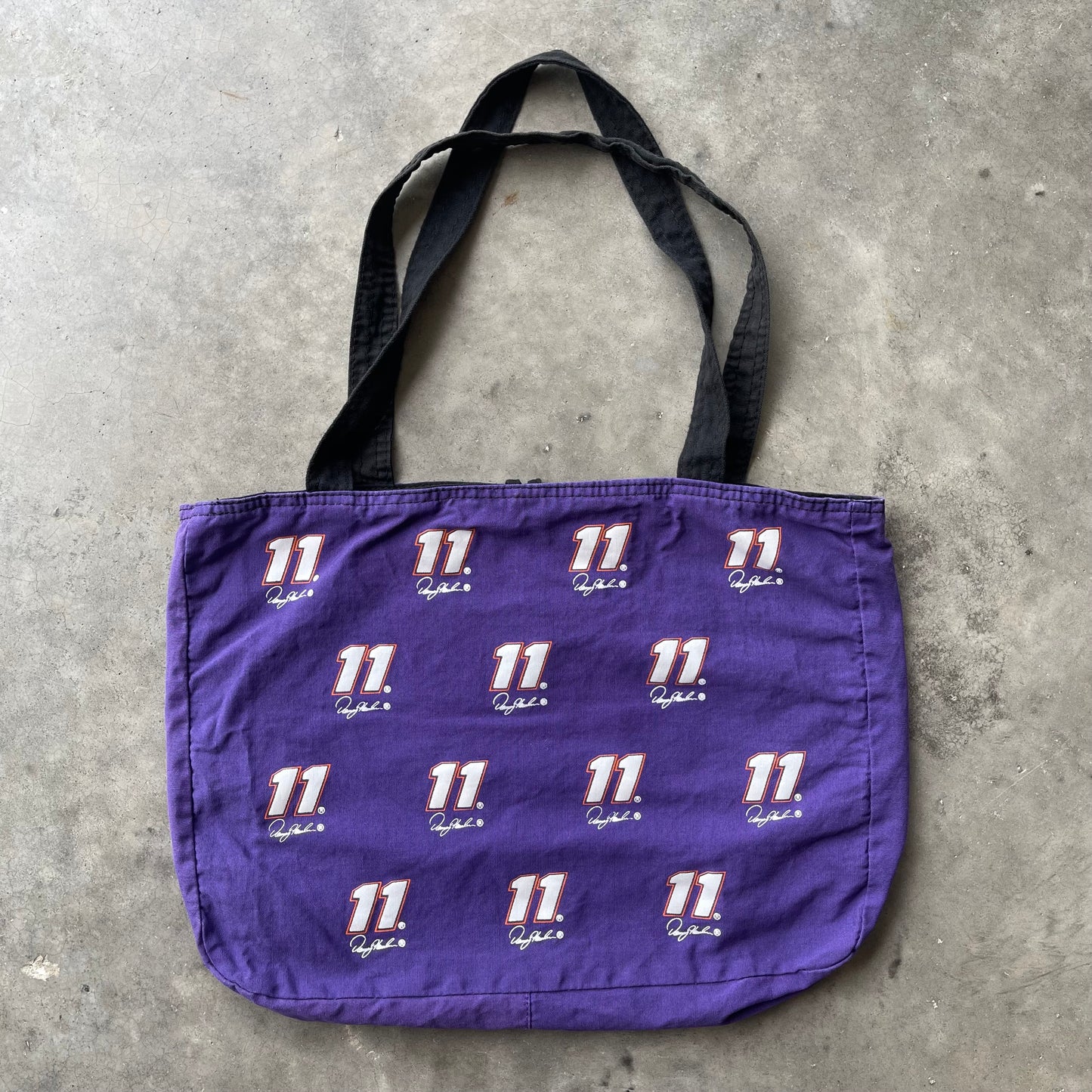 (OS) Nascar Reversible Black/Purple Tote Bag