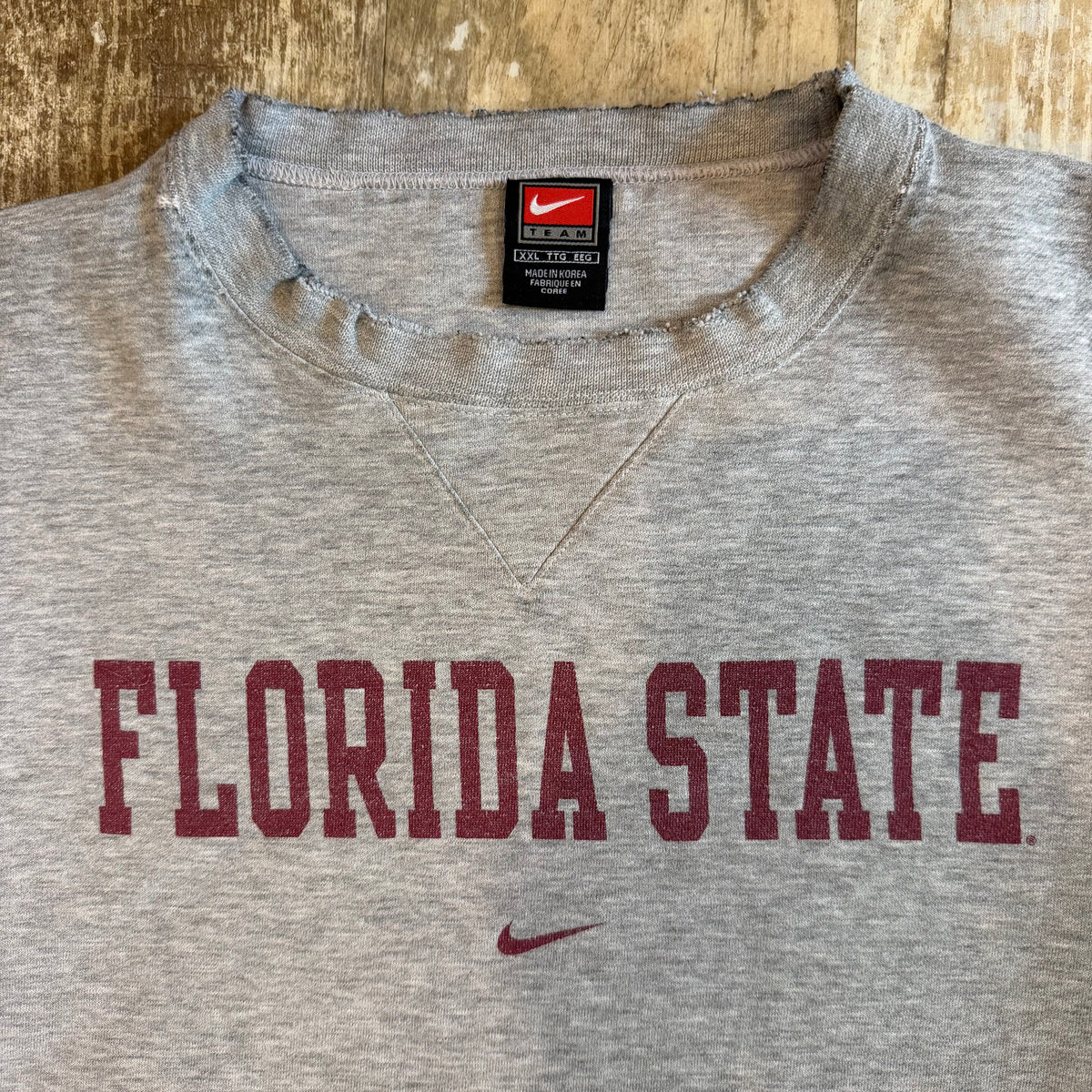 (2XL) Vintage 1990s Florida State Nike Center Swoosh Crewneck