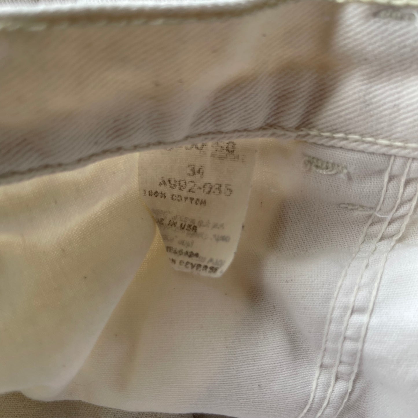 (34W) Wrangler Hero Carpenter Denim White Jorts