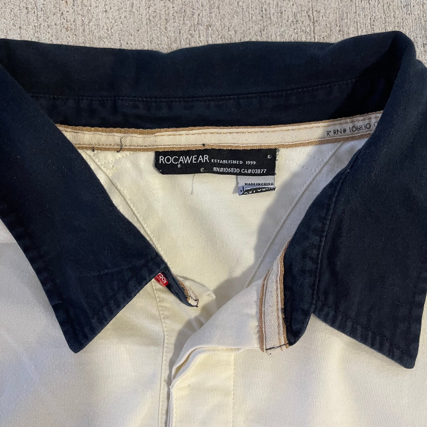 (XL) 90s Rocawear Long Sleeve Rugby Polo