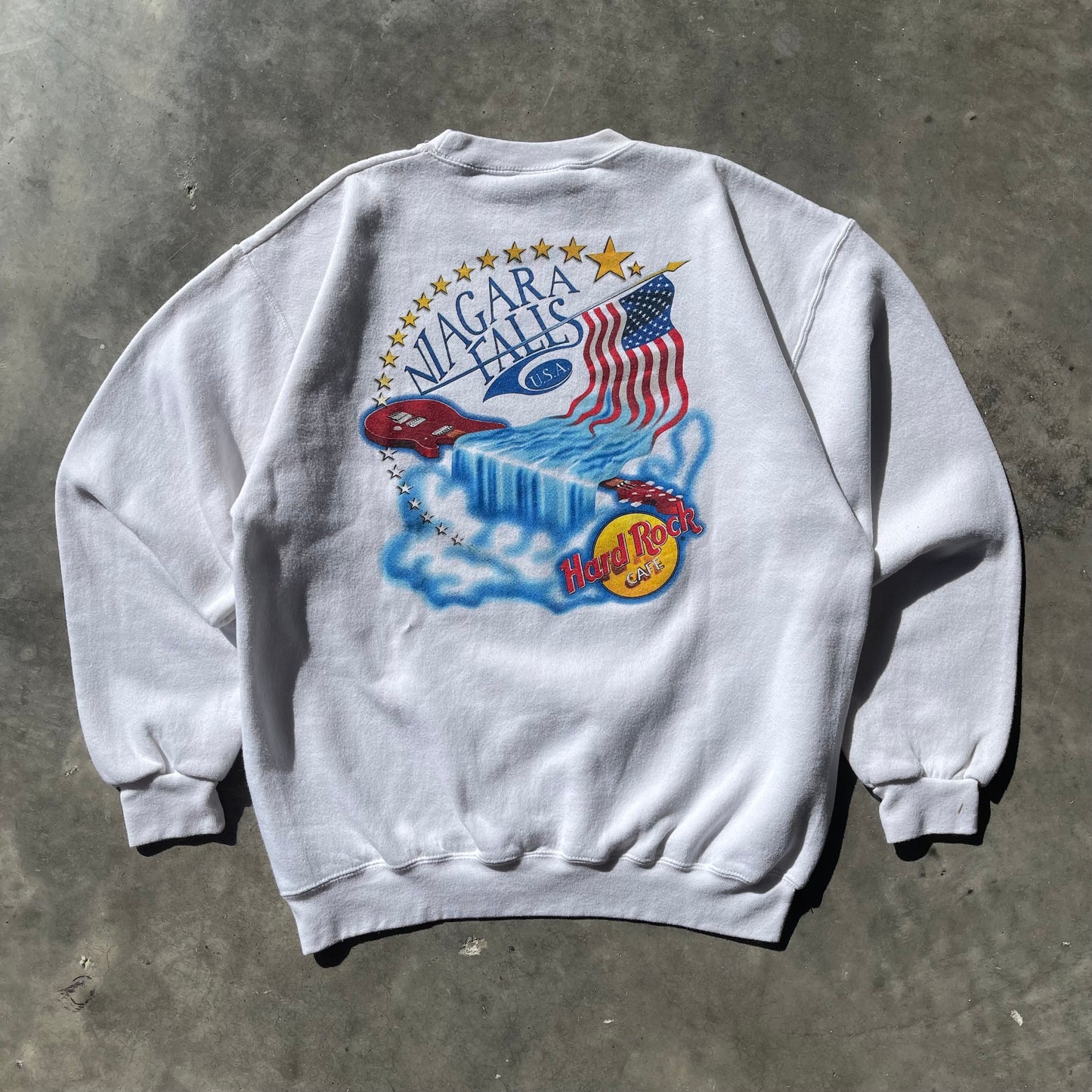 (XL) 90s Hard Rock Cafe Niagara Falls, NY Guitar Graphic Crewneck