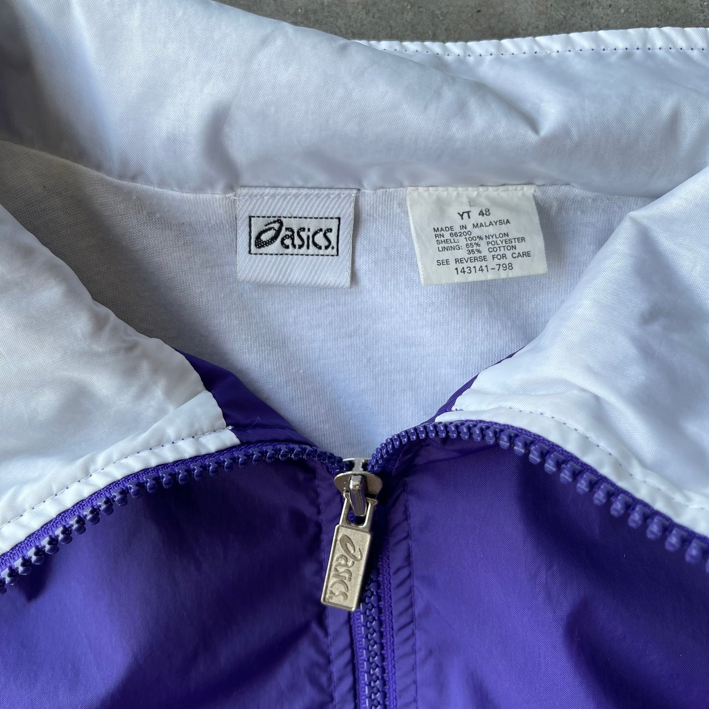 (L) 00s Asics Onalaska Purple Windbreaker Jacket