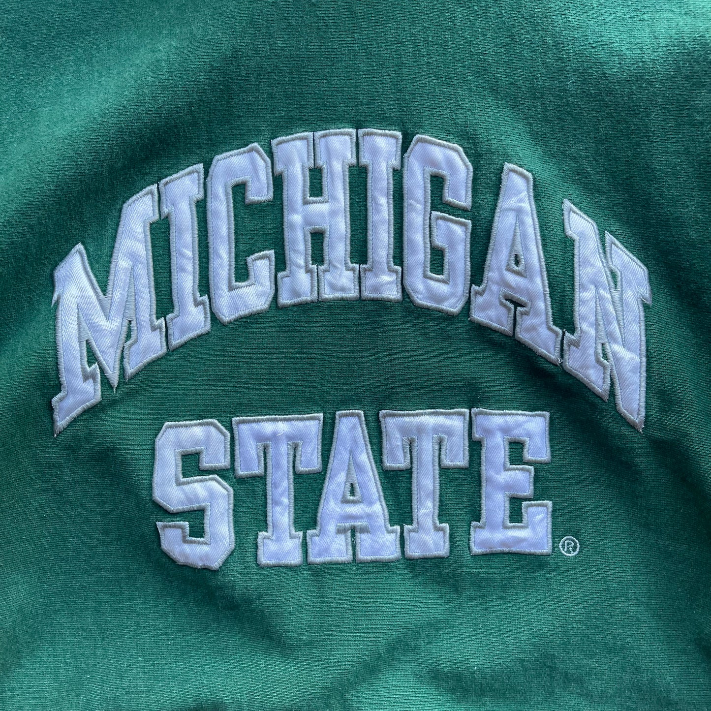 (M) ) 00s Michigan State Embroidered Heavyweight Hoodie