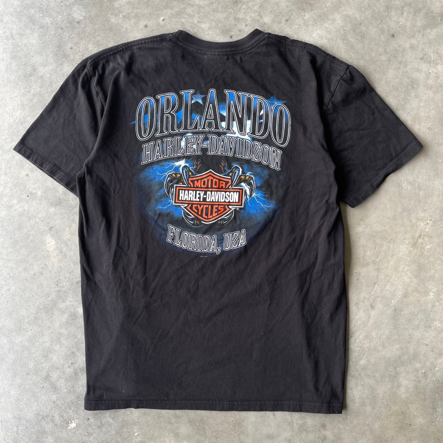 (L) 2010 Harley Davidson Blue Thunder Eagle Orlando, FL Tee