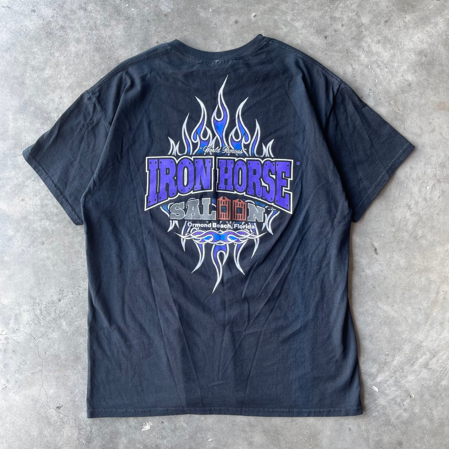 (L) Iron Horse Saloon Biker Flames Tee
