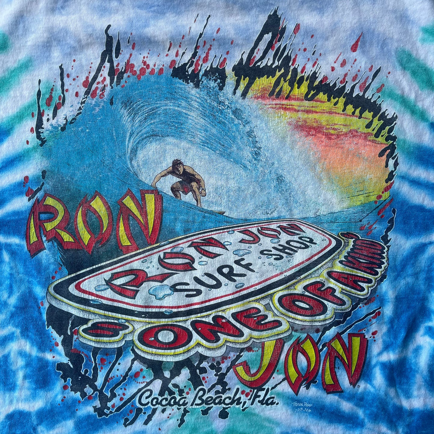 (XL/2XL) 90s Ron Jon Tie Dye Graphic Tee