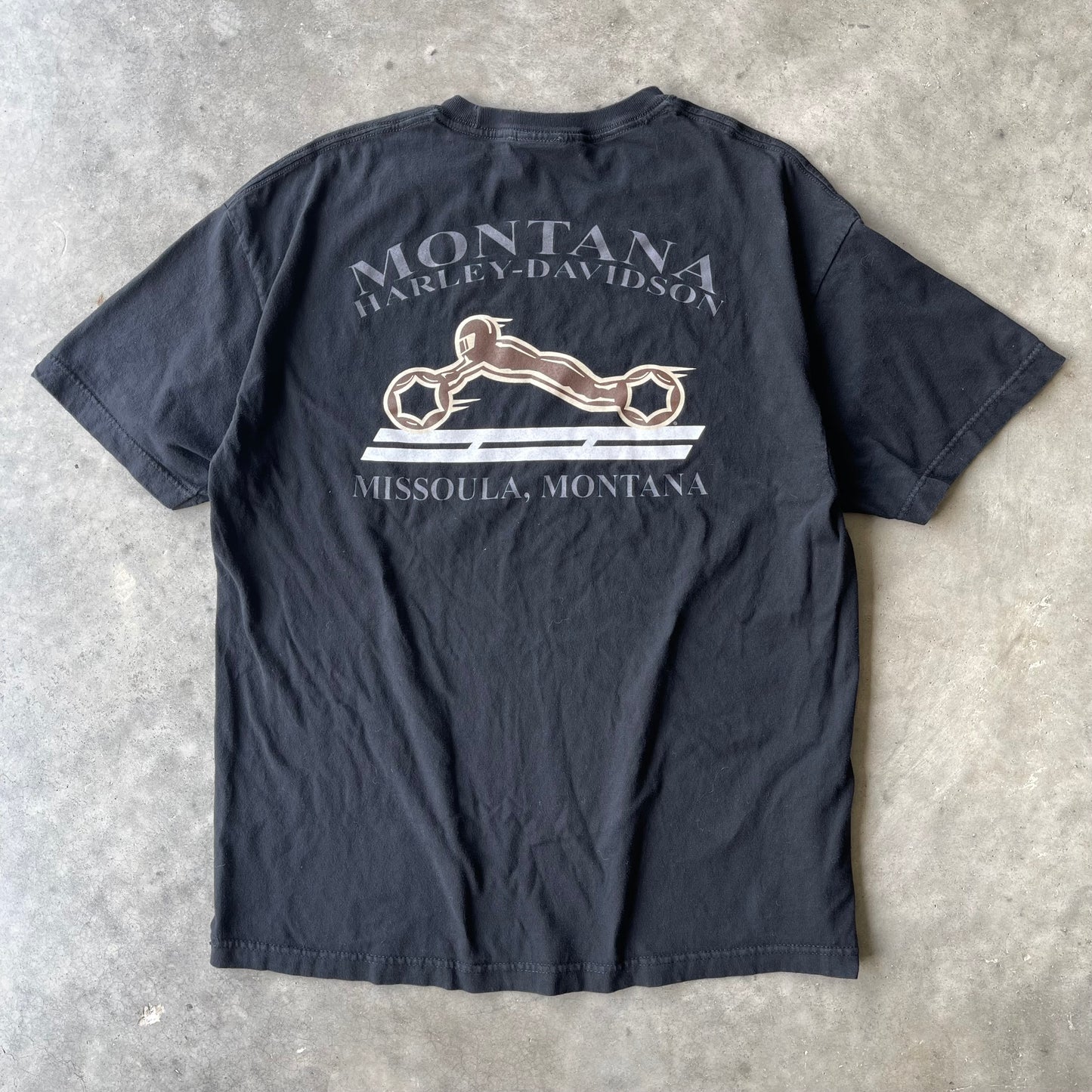 (L) '04 Harley Davidson Montana Motorcycles Tee
