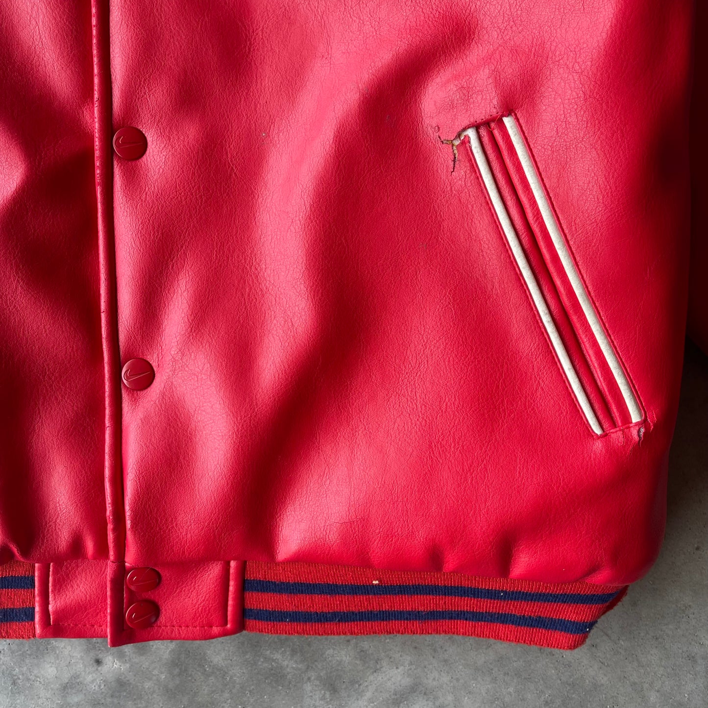 (M) 90s Nike St. Louis Cardinals Puff Leather Jacket