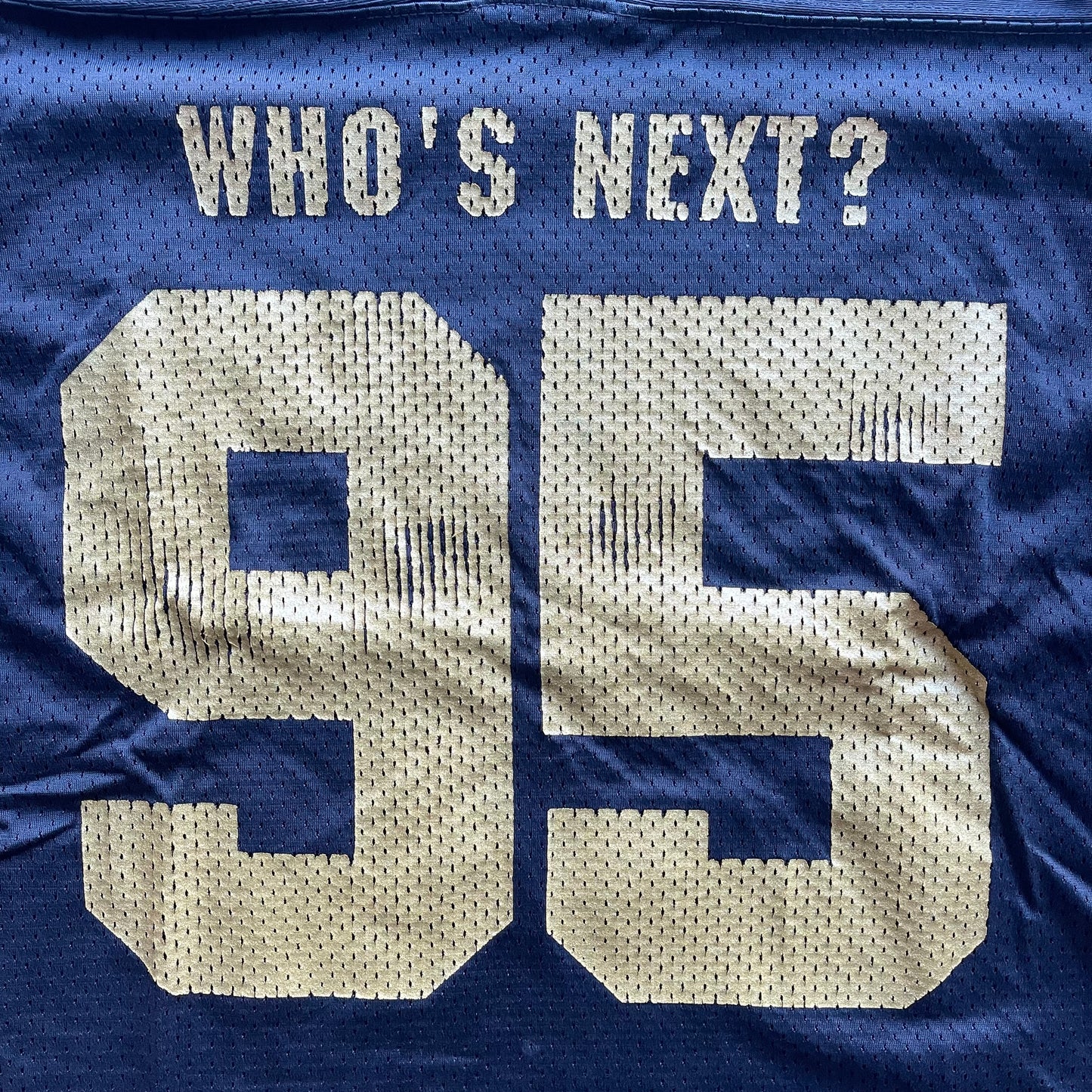(M) '95 WCW Goldberg "Who's Next?" Mesh Football Cropped Fit Jersey