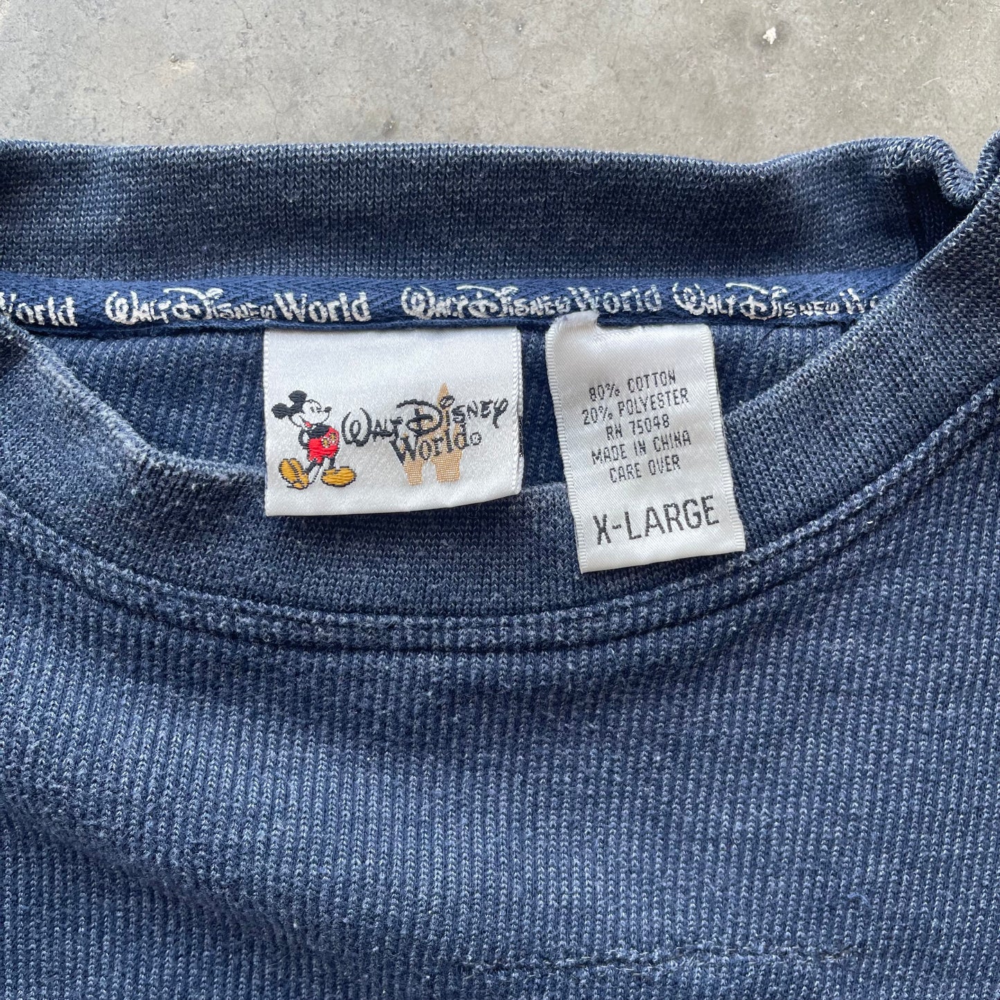 (L) Mickey Mouse Disney Embroidered Crewneck