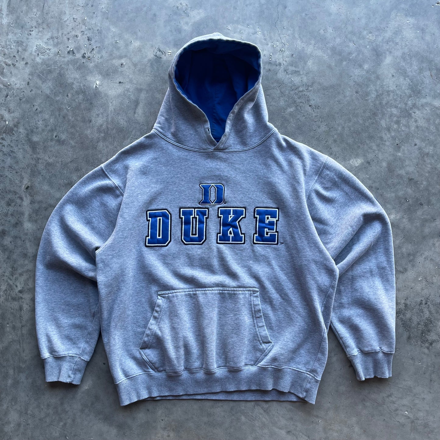 (L/XL) 00s University of Duke Embroidered Cropped Fit Hoodie