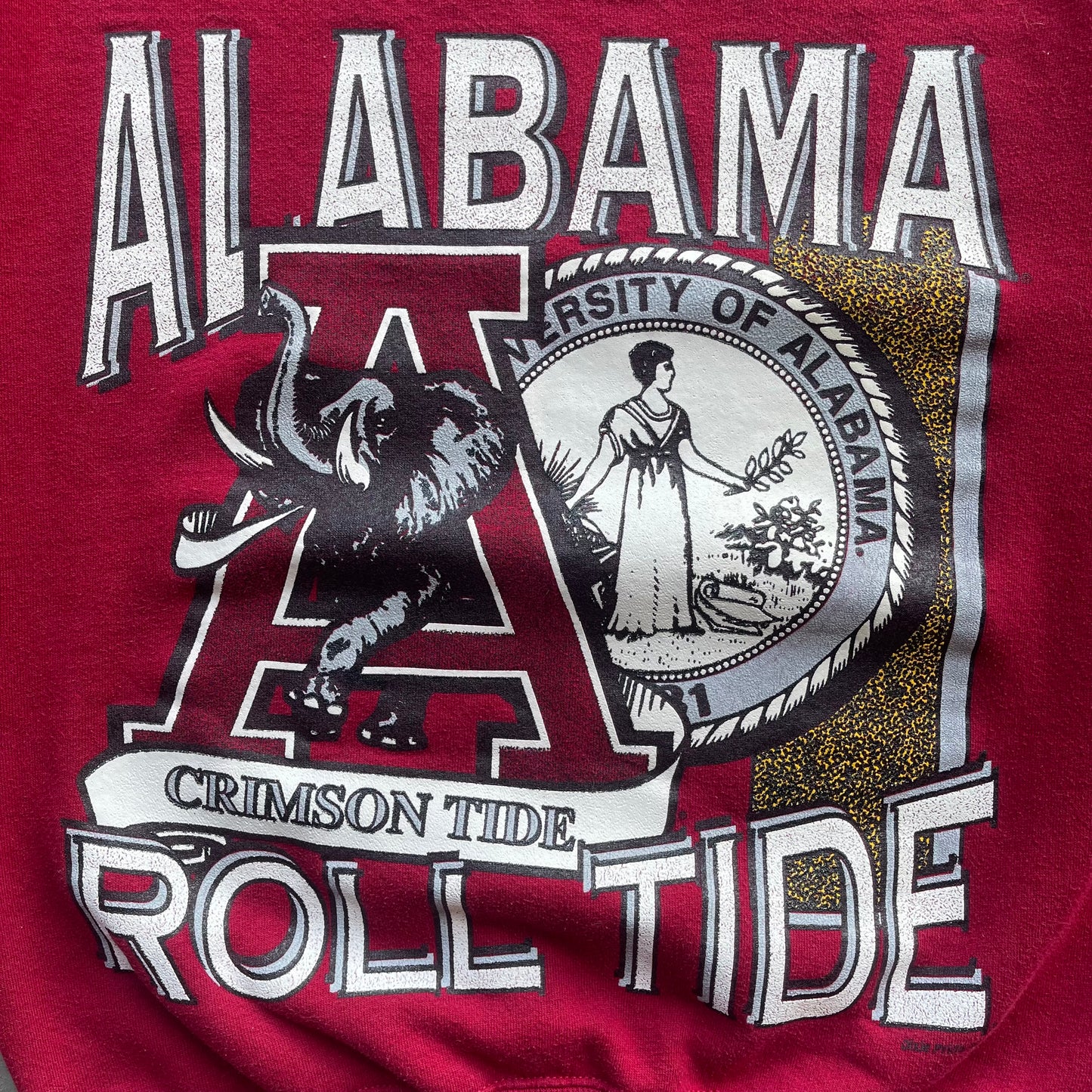 (M) 90s University of Alabama Elephant "Roll Tide" Crewneck