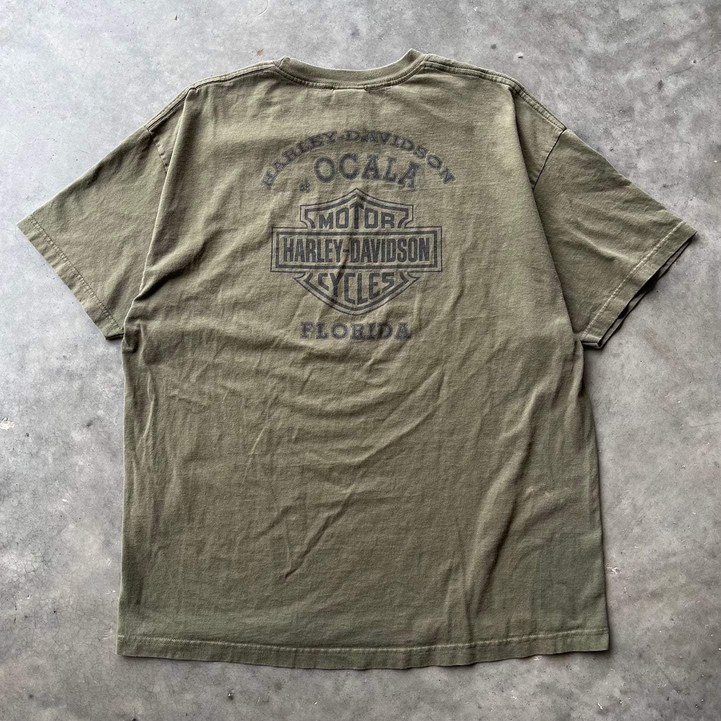 (2XL) Harley Davidson Camo Print Tee