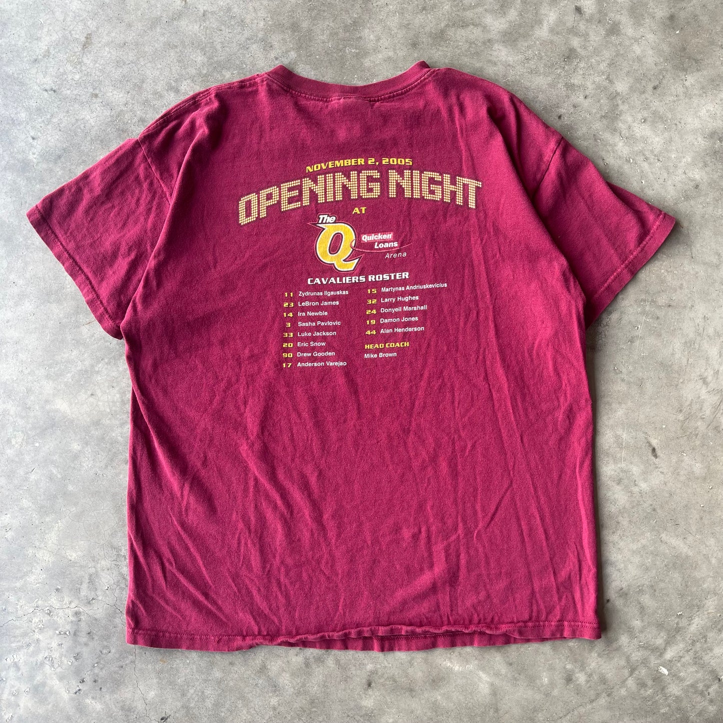 (L) '05 Cleveland Cavaliers 'Opening Night' Roster Tee