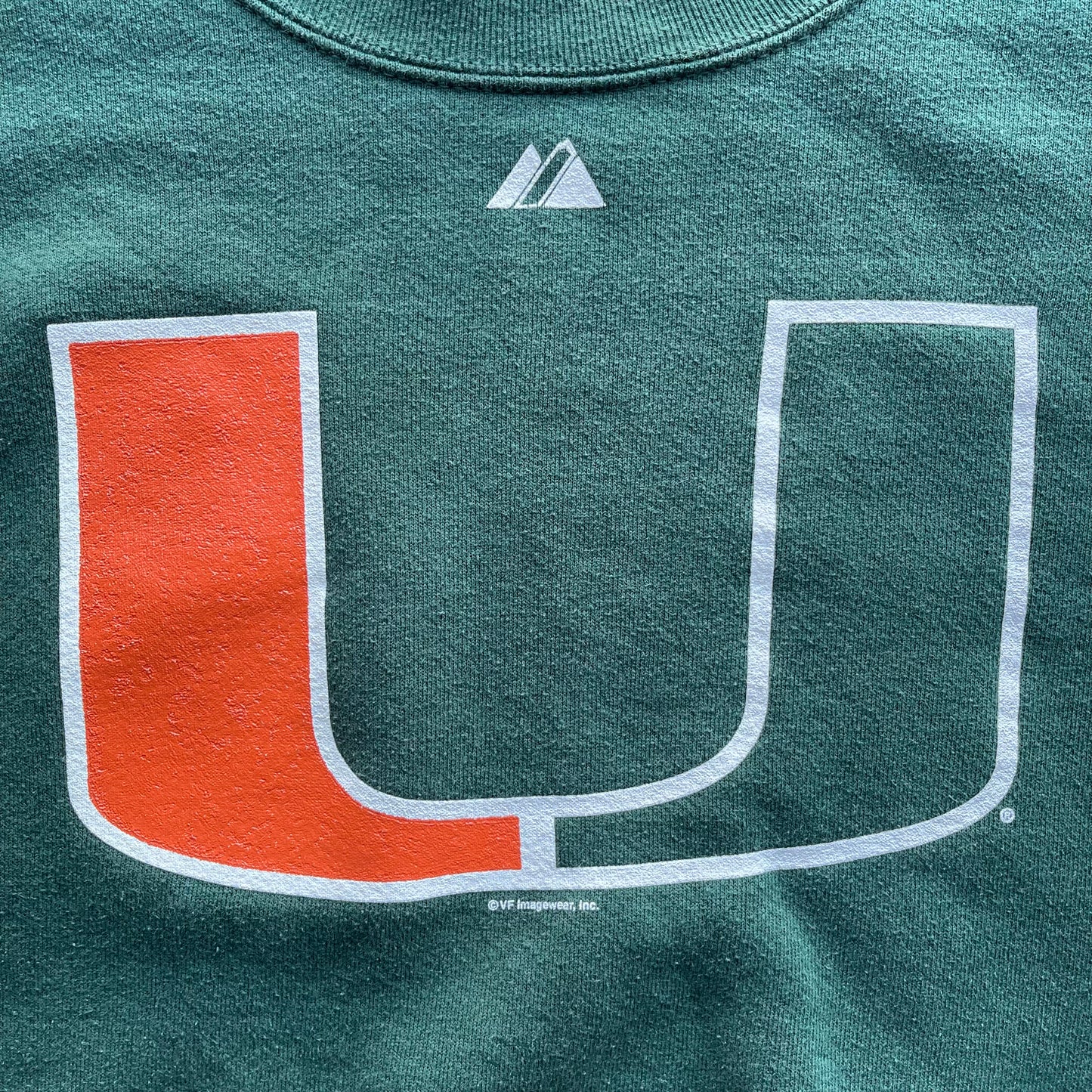 (M) 00s University of Miami "U" Logo Crewneck