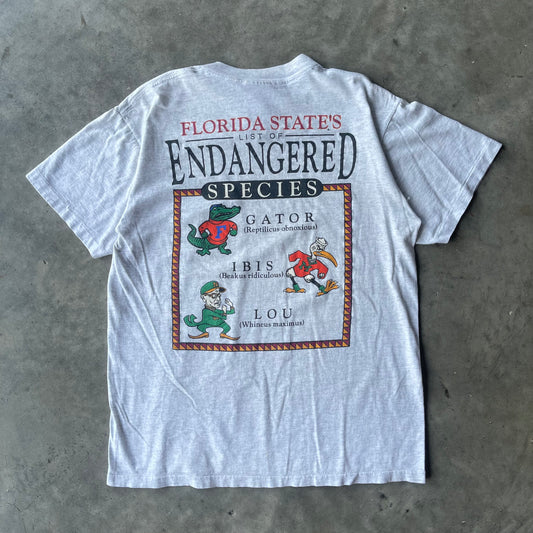 (M) 90s FSU "Endangered Species" Funny Rivalry Tee