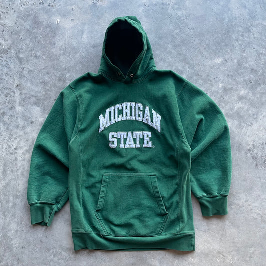 (M) ) 00s Michigan State Embroidered Heavyweight Hoodie