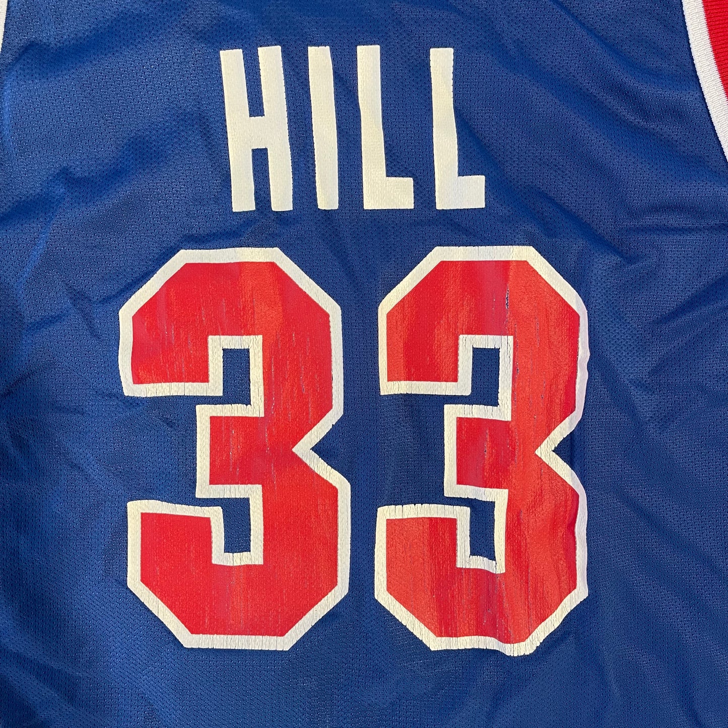 (L) 90s Detroit Pistons 'Grant Hill' Basketball Jersey