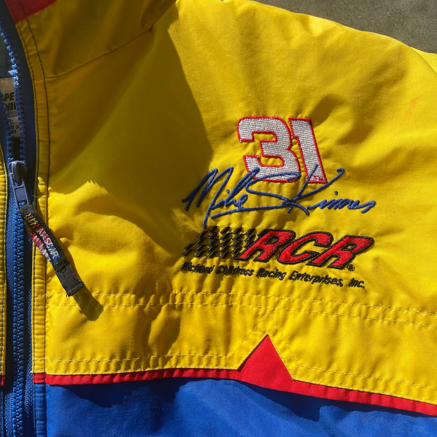 (L) 90s Nascar Mike Skinner Multi-Color Puff Jacket