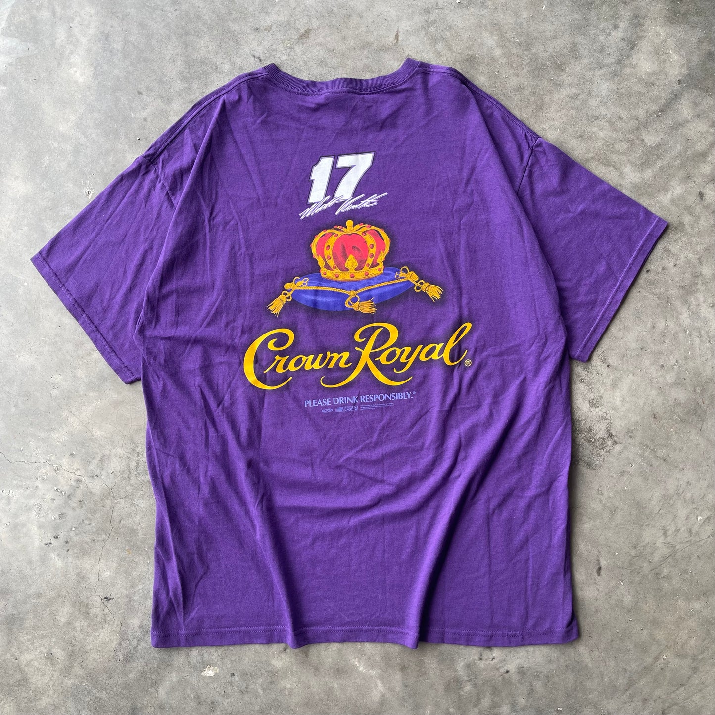 (2XL) Nascar Matt Kenseth Crown Royal Race Car Graphic Tee