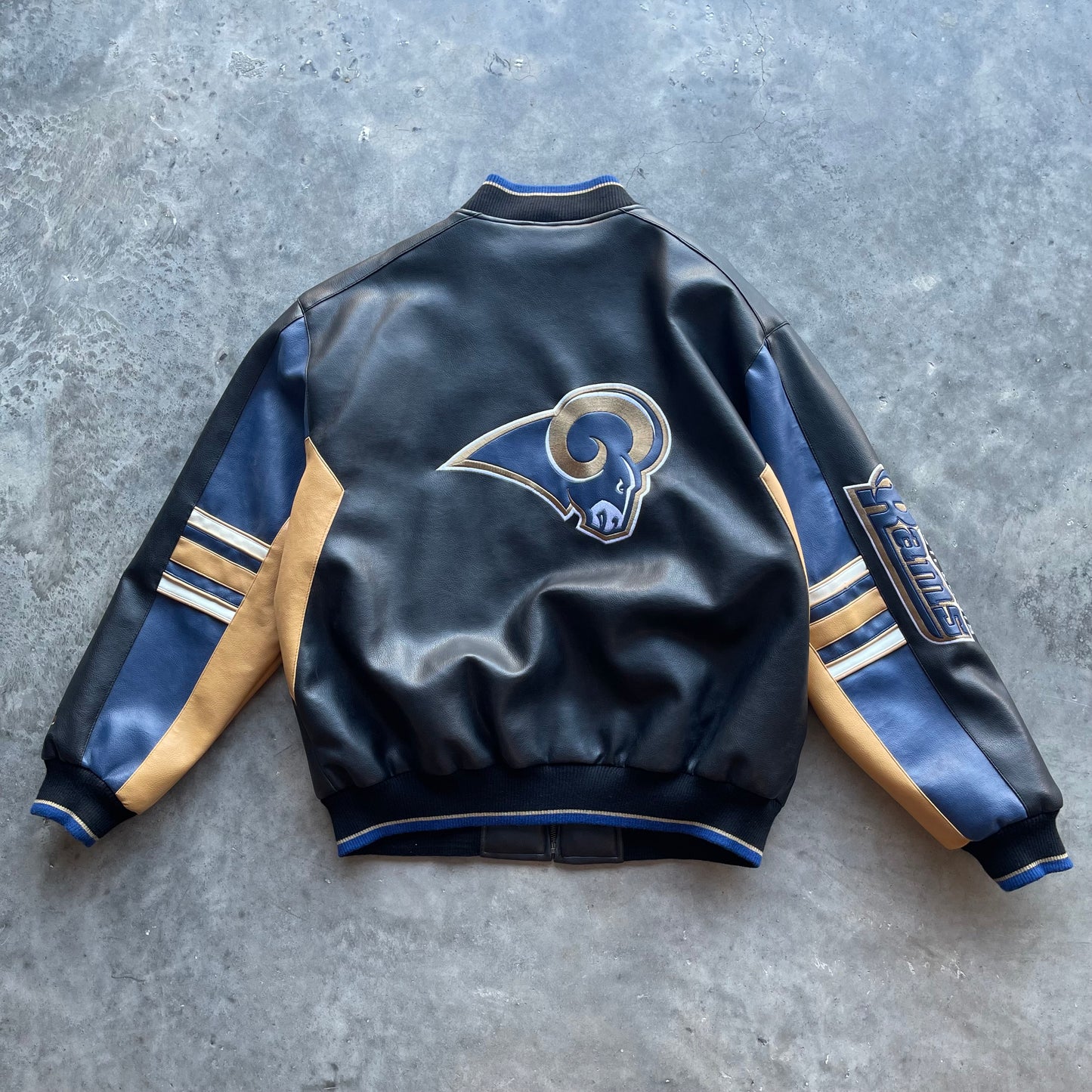 (XL) Vintage St. Louis Rams Leather Jacket