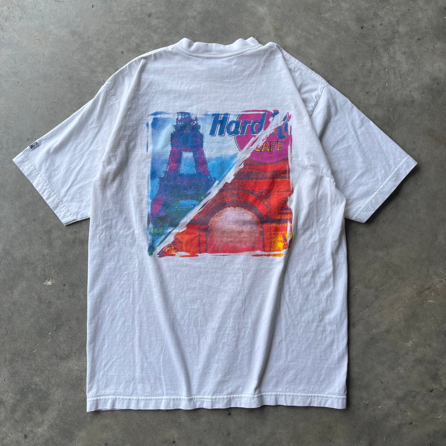 (XL) 90s Hard Rock Paris Graphic Tee