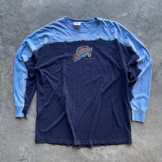(XL) 00s Disney California Screamin' Tie Dye Rollercoaster Long Sleeve Tee