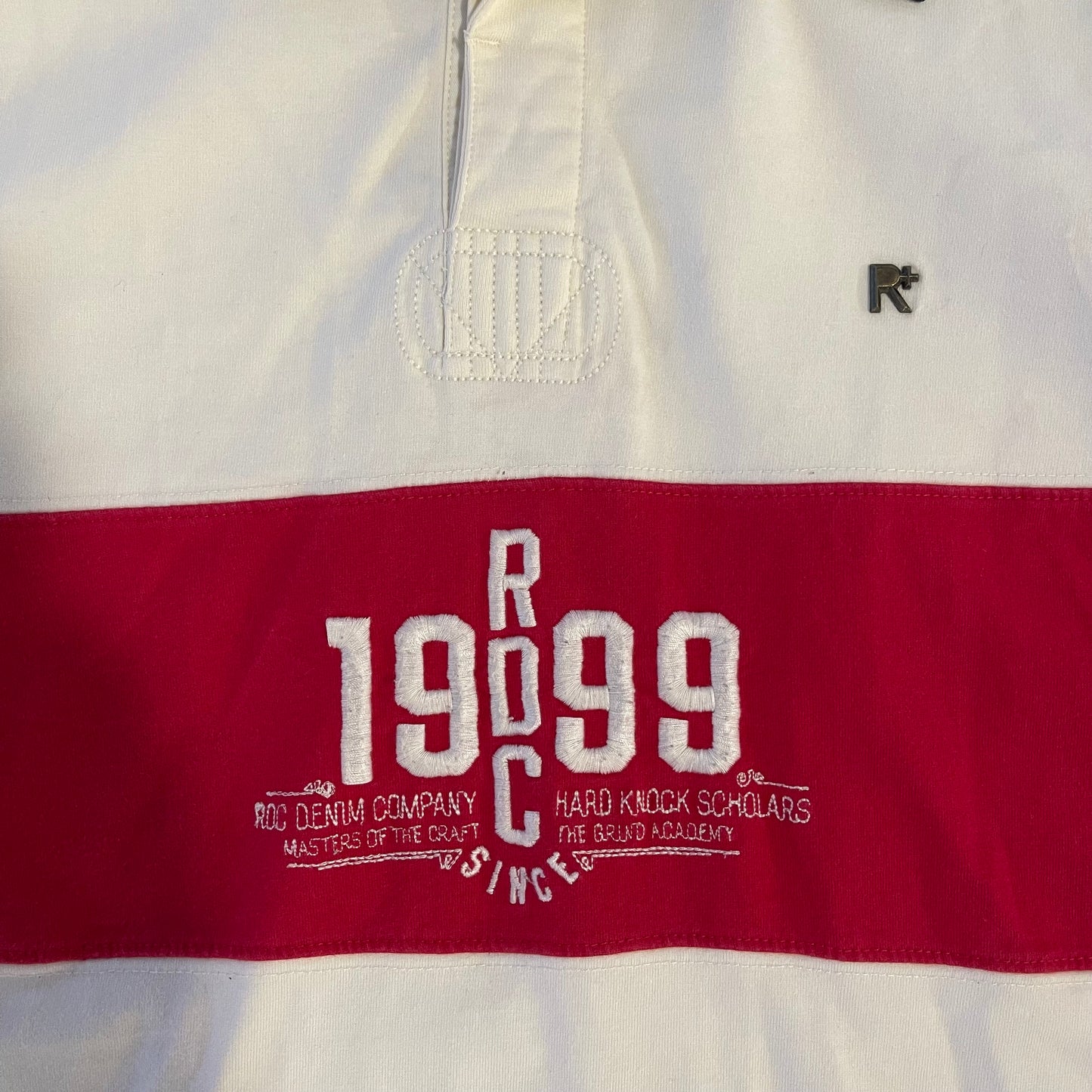 (XL) 90s Rocawear Long Sleeve Rugby Polo