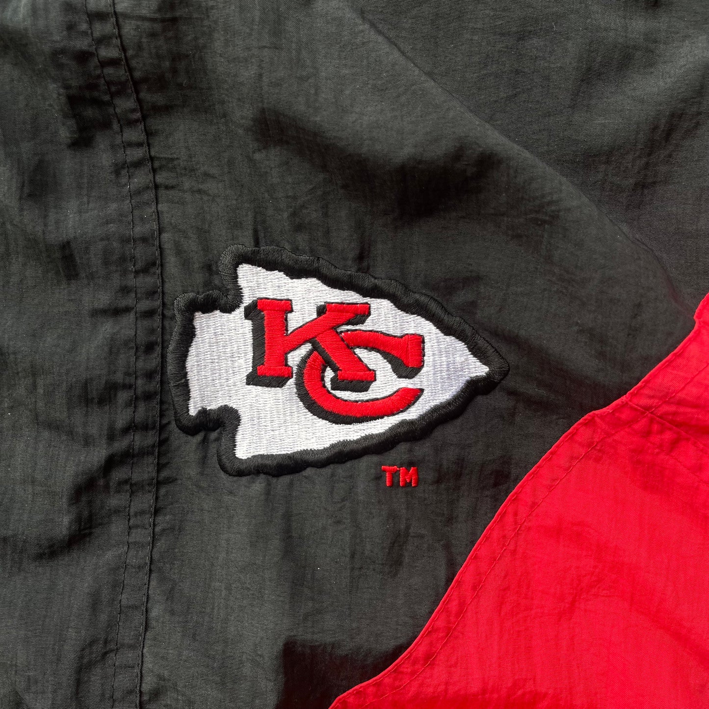 (L) 90s Kansas City Chiefs Logo 7 Windbreaker *read description*