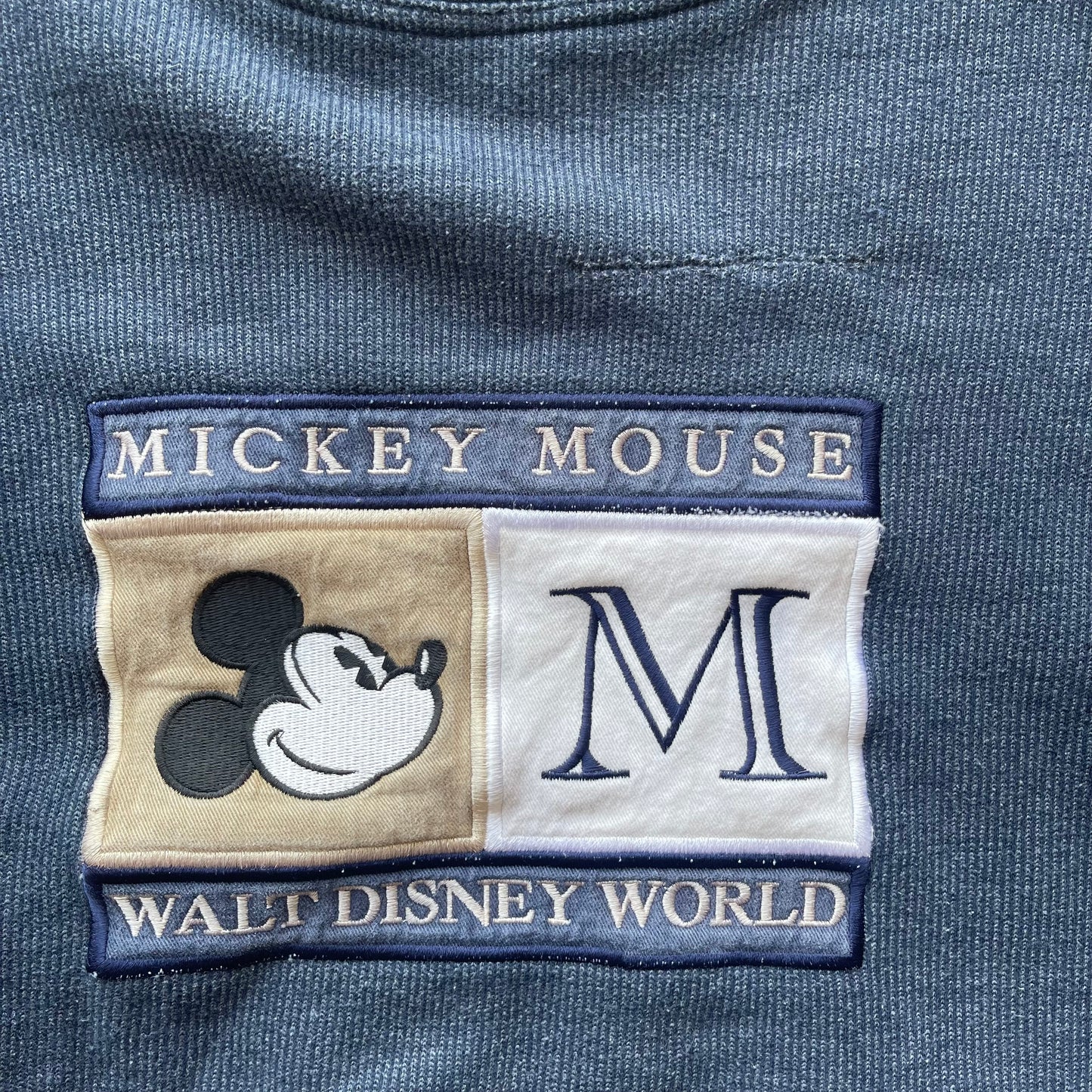 (L) Mickey Mouse Disney Embroidered Crewneck