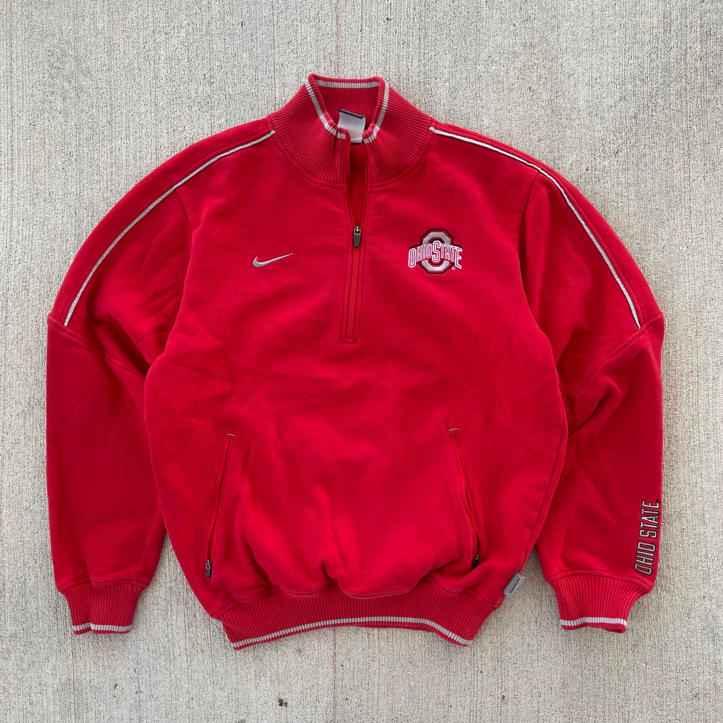 (S/M) 00s Ohio State Nike Quarter Zip Sweater