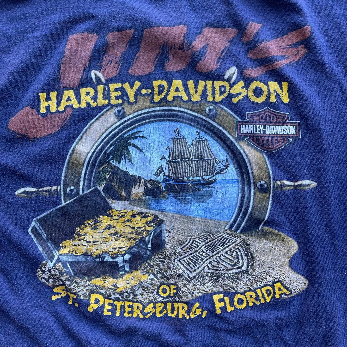 (M/L) Harley Davidson Pirate's Treasure St. Pete Tee
