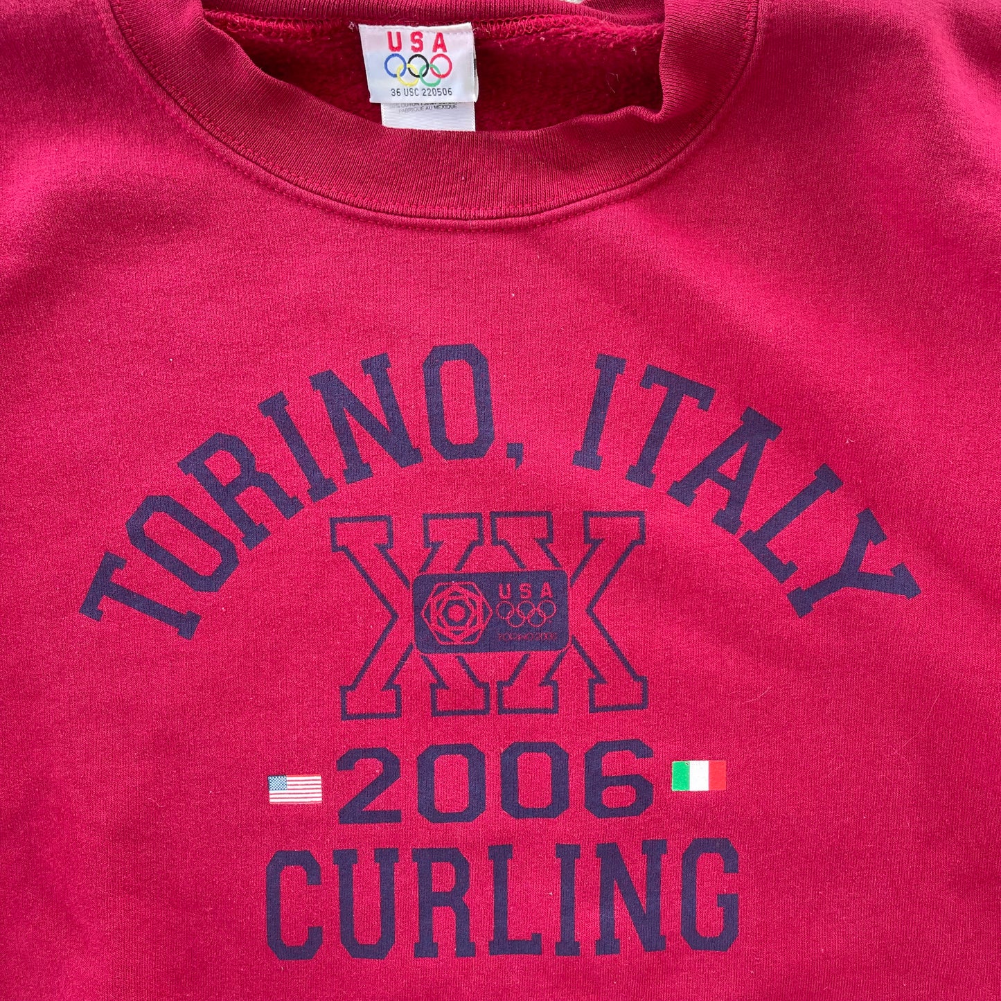 (L) 2006 USA Olympics Torino, Italy Curling Crewneck