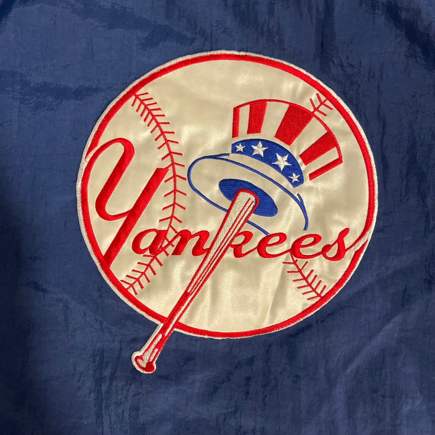 (S/M) 90s New York Yankees Pullover Puffer Jacket