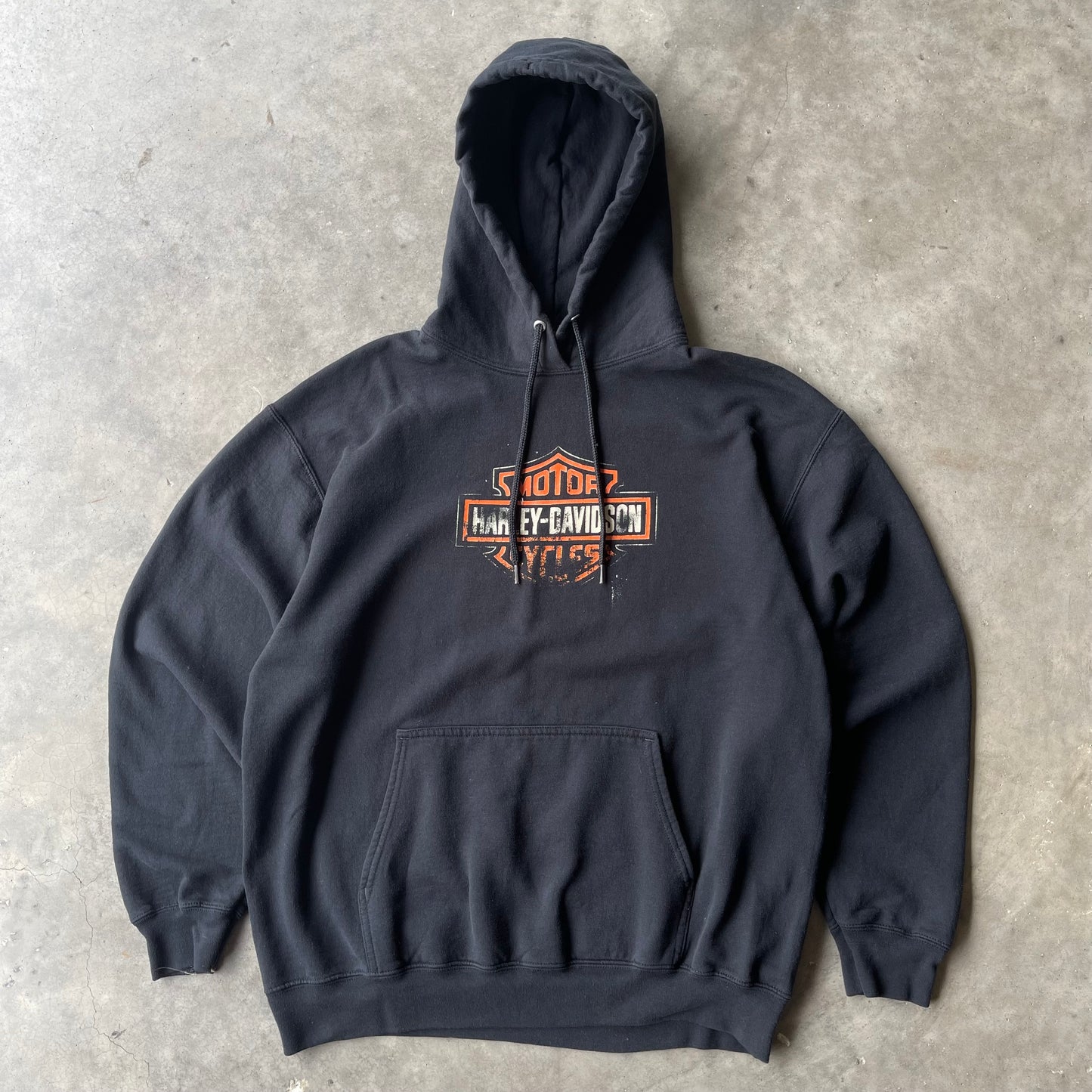 (L) 00s Harley Davidson Center Logo Hoodie