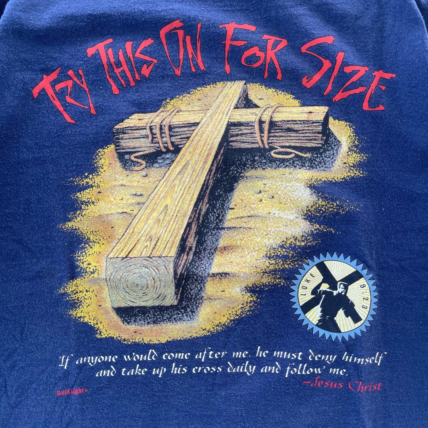 (M) 90s "Try This On For Size" Cross Jesus Tee