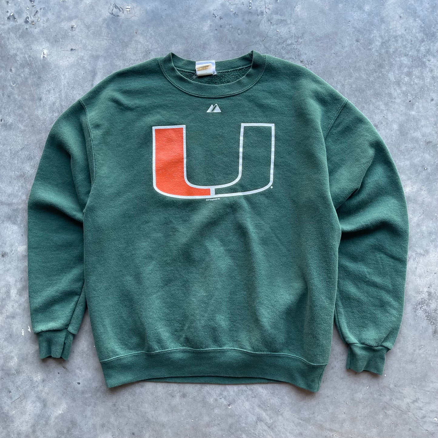 (M) 00s University of Miami "U" Logo Crewneck