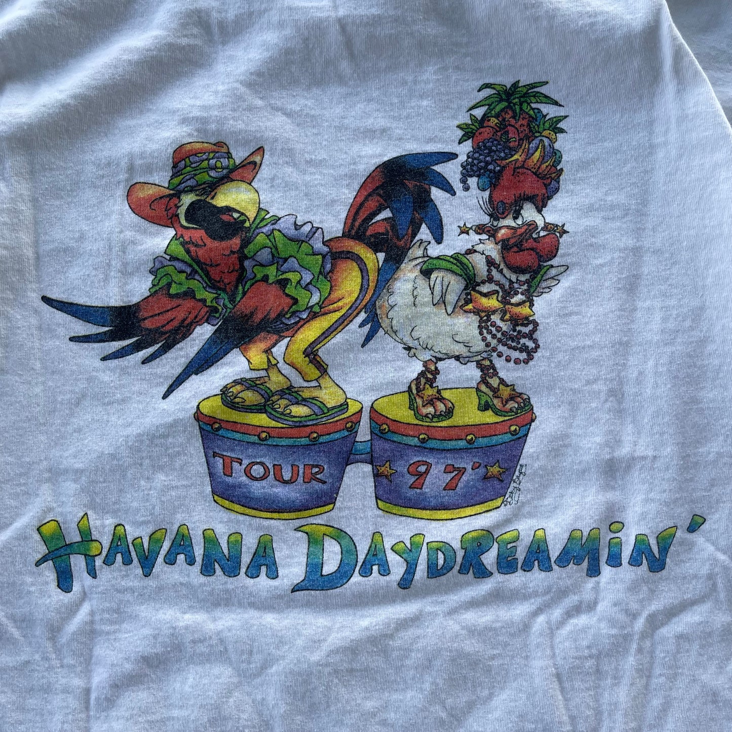 (L) 1997 Jimmy Buffett 'Havana Daydreamin' Tour Parrots Tee